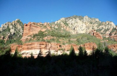 Riding through Oak Creek Canyon