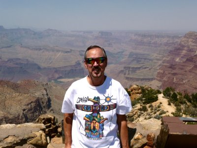 Looking East into a Hazy Grand Canyon
