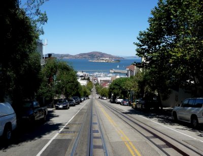 Leaving San Francisco Bay on the Cable Car