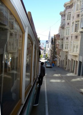 Cable Car Heading Downtown San Francisco