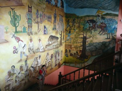 Mural with History of El Fuerte at City Hall