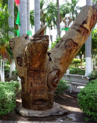 Carved Tree Trunk in El Fuerte
