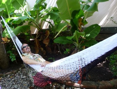 Bill in Hammock at Villa de la Cruz