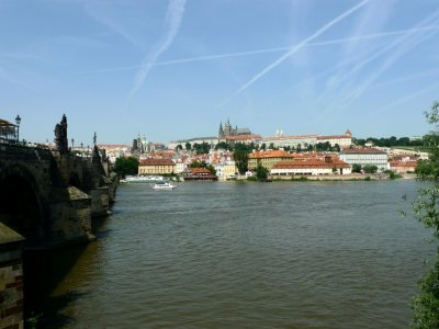 View of Castle District (Hradcany) Across Vltava River