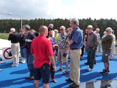 Stephen Hoffman, Lockmaster, Concludes His Presentation on Sun Deck