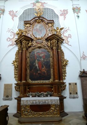 Altar of St. Michael (1713) in St. Rupert's Church in St. Emmeram's Abbey
