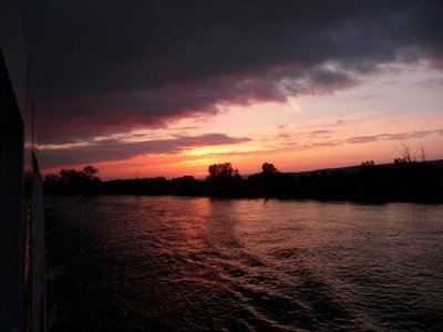 Sunset on the Danube River