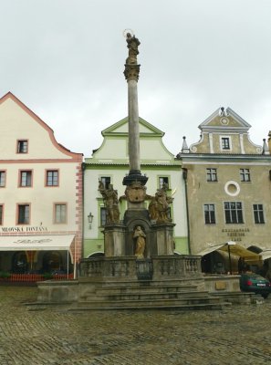 Fountain (1577) in Square of Cesky Krumlov