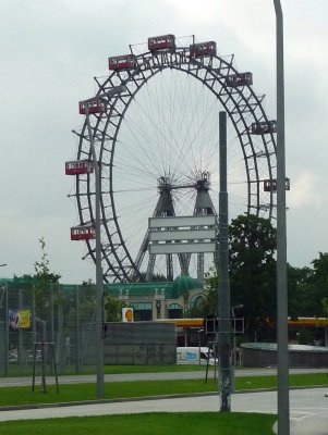 Vienna's Giant Ferris Wheel (Built in 1897 -- Rebuilt in 1945)