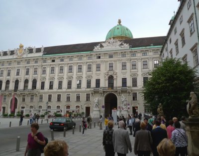 Entering Hofburg Palace for Royal Waltz Concert