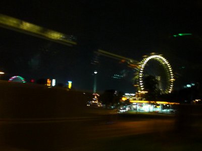 Vienna's Giant Ferris Wheel at Night