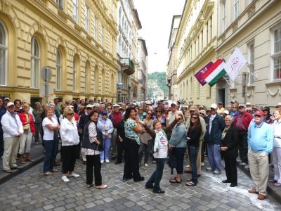 Getting Instructions from Nancy (Tour Director) in Budapest