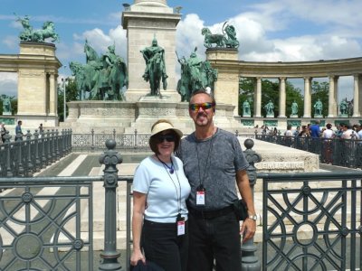 At Heroes Square in Budapest