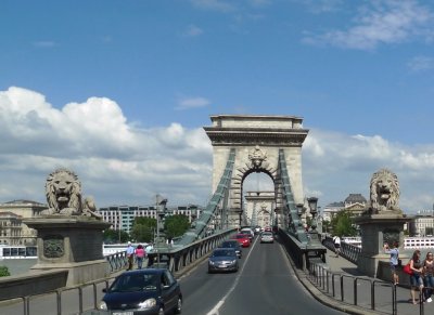 Stone Lions on the Chain Bridge, Budapest