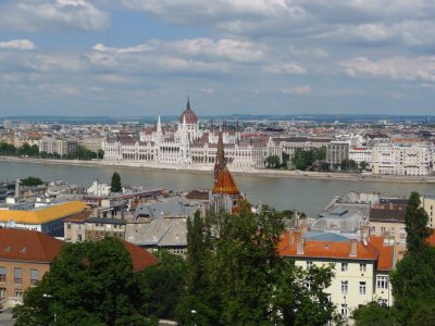 View of Pest Side of Budapest from Castle Hill