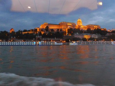 Looking at Castle Hill as We Leave Budapest