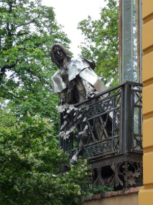 Statue of Franz Liszt on Balcony of Bishop's Palace in Pecs, Hungary