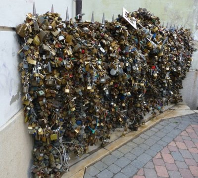 Love Padlocks in Pecs, Hungary