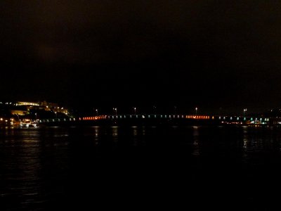 Fortress Petrovaradin and Bridge of Novi Sad at Night