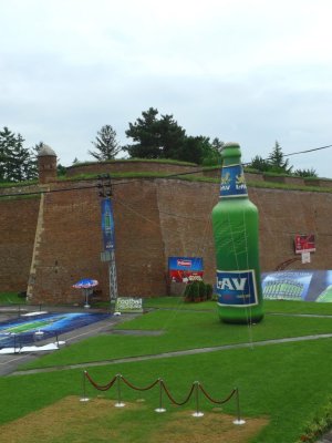 Party Area inside Kalemegdan Fortress for World Cup Game Against Australia