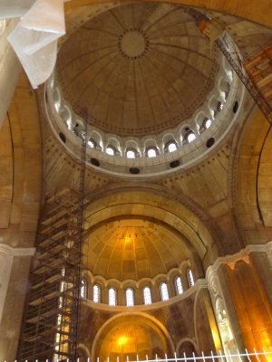 Dome of the Cathedral of Saint Sava Under Renovation