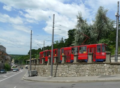 Belgrade Streetcar Coming Uphill