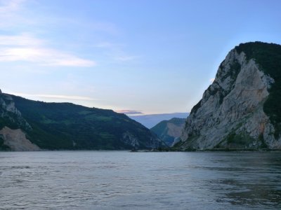 Danube Narrows at the Entry of the Iron Gates Section of the River