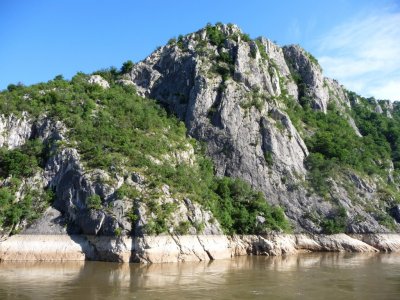 High Water Mark on Rocks on the Danube