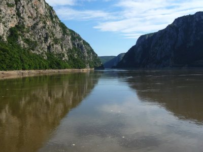Iron Gates of Danube Between the Carpathian Mountains (Romania) & the Balkan Mountains (Serbia)
