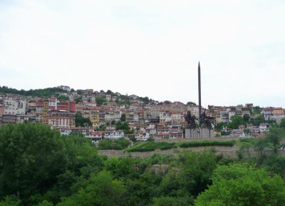 Veliko Tarnovo with the Monument of Assens