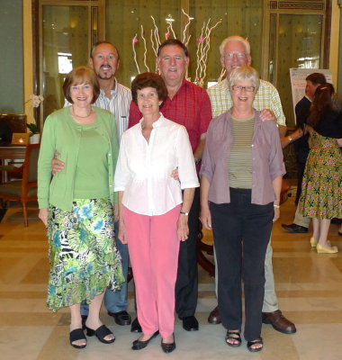 Susan, Bill, Heather, Graeme, Jennifer, & Bill in the Lobby of Hotel