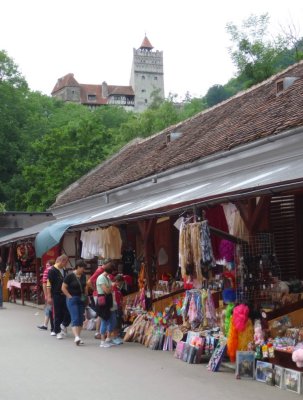 Shopping in Bran, Romania