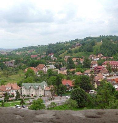 View of Bran, Romania from Castle Window