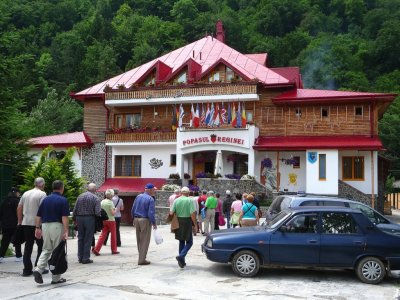 Going to Lunch at Queens Rest Restaurant in Bran, Romania