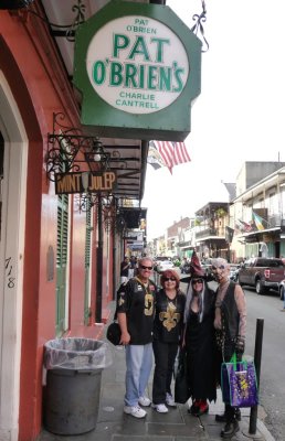 Leaving Pat O'Brien's on Halloween Day