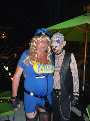 Badboy and Bill on Tropical Isle Balcony