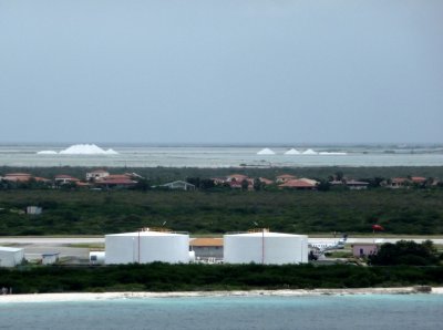 Mounds of Sea Salt at Bonaire's Salt Flats