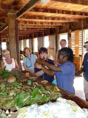 Tour Guide Explains Processing of Various Spices