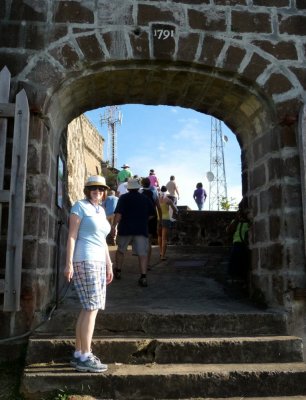 Entering Fort Frederick, Grenada