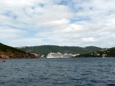 Three Ships Docked at Havensight Cruise Terminal on St. Thomas