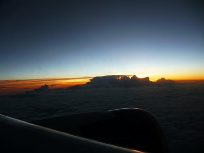 Sunrise from the Plane on Day 1