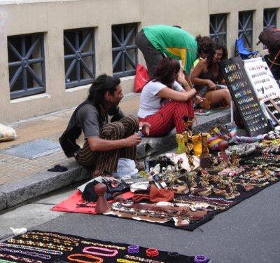 Vendors in San Telmo Neighborhood