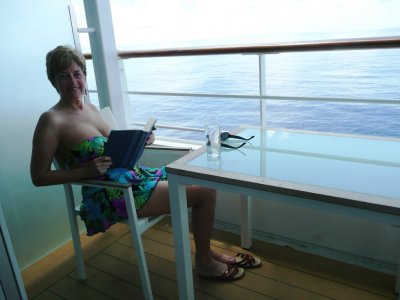 Susan Enjoying the Verandah