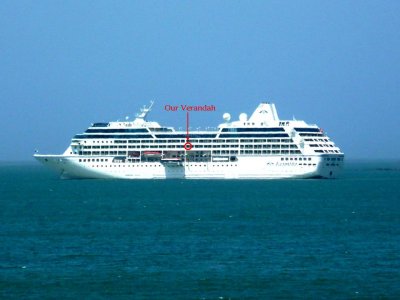 Closeup of Our Ship at Anchor