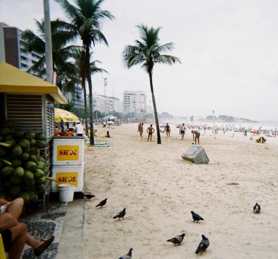 Fresh Coconuts & Skol (Beer) on Ipanema Beach