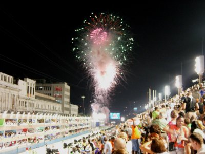 Fireworks Before 1st Samba School (Mocidada)