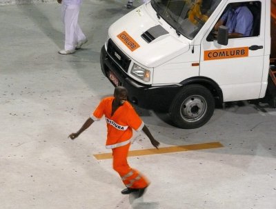 Street Cleaner Puts on Samba Show