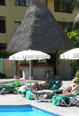 Susan Relaxing by the Pool