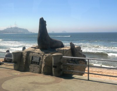 Sea Lion Statue on Boardwalk