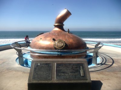 Pacifico Brewery (100+ Years Old) Monument on Boardwalk